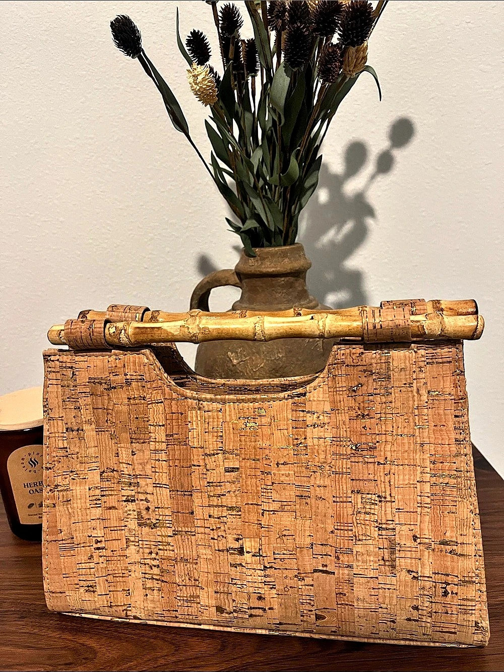 Cork Shoulder Bag in Brown Like New